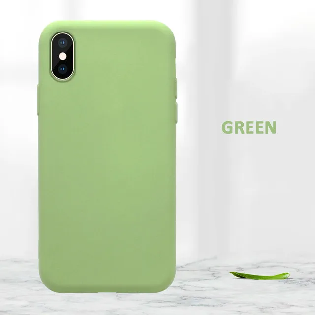 Официальный силиконовый Жидкий чехол для apple iphone 11 Pro MAX XR X Xs MAX чехол s для iphone 7 8 Plus 6 6s Plus чехол с логотипом - Цвет: Зеленый