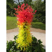 LRS004-Free Горячая поп-арт рождественские выдувные стеклянные цветы