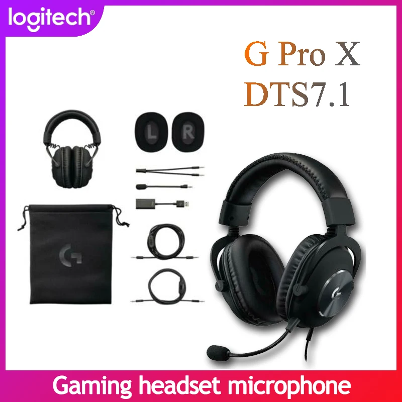 Новая игровая Проводная гарнитура Logitech G PRO X объемный звук шумоподавление 7 1