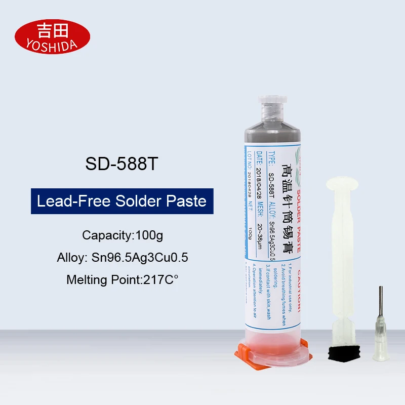 Lead Free High Temperature Syringes Solder Paste BGA Repair Flux Tin Cream SMT No Clean