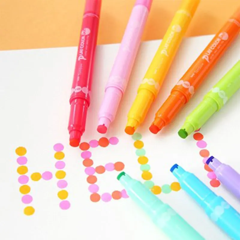 Tombow маркер ручка WS-PD PlayColor DOT Печать маркер ручка с двумя головками круглый Tip12 цветов японские канцелярские принадлежности 1 шт