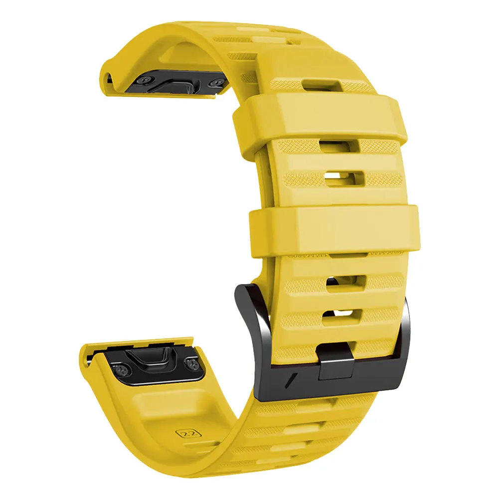 For Garmin Instinct Quick Release Silicone Sport Watch Band For Garmin fenix 5 3 6X 5X 6S 5S Pro Plus Quatix3 Quatix5 Wriststrap - Цвет: Yellow