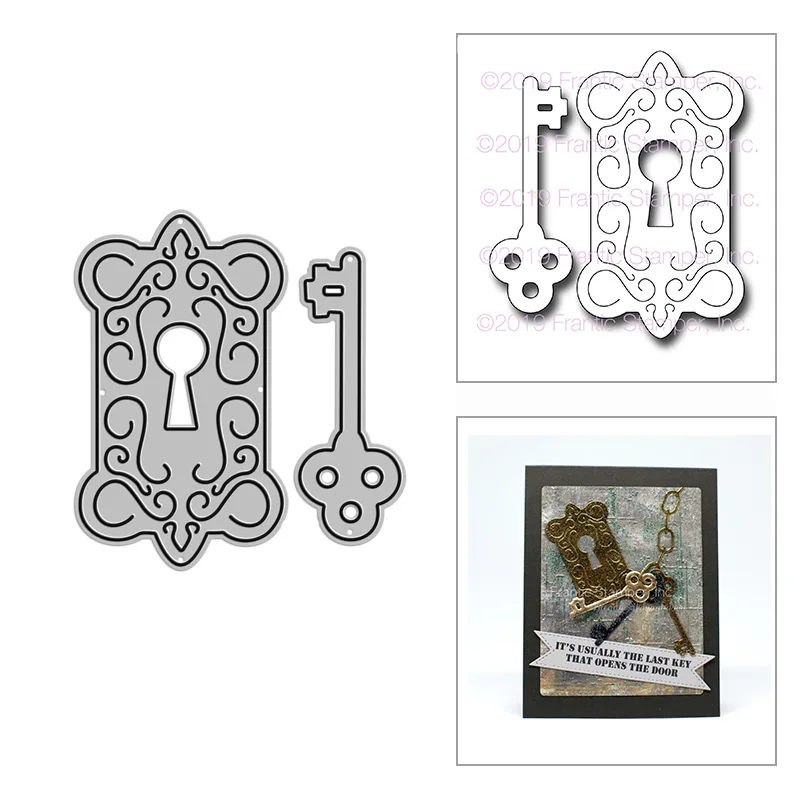 New Diy Vintage Lock Key Set 2021 No Stamps Embossing Craft And Metal