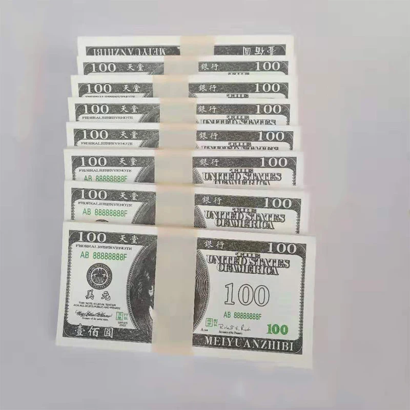 Joss бумага сжигание денег для мертвых$100 Ложные деньги приношение поставки слиток доллар Оловянная фольга азиатская Золотая бумага