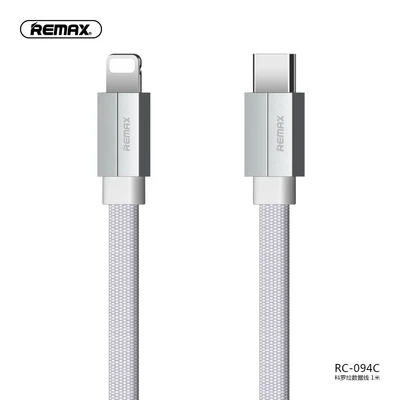 Remax pd кабель для передачи данных для typec для iphone 2,4 A быстрая зарядка usb-c для освещения 1 м 2 м металлический тканый кабель для передачи данных - Цвет: Белый