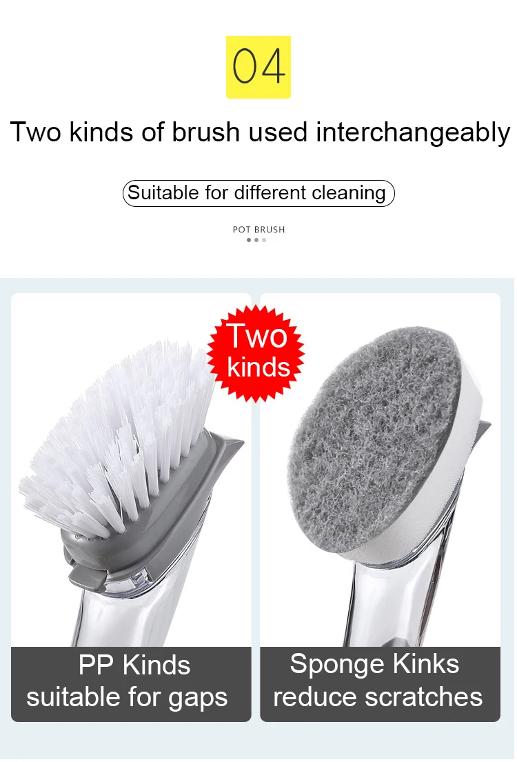 Brosse de nettoyage avec distributeur de détergent