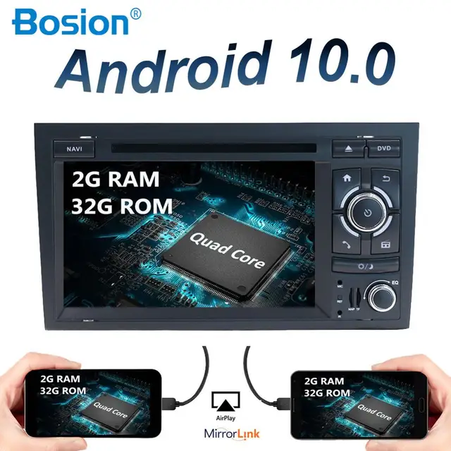 Radio Estéreo con GPS para coche, Radio con navegador, DVD, CD, Wifi, BT, DAB, OBD, mapa, micrófono externo, Android 10,0, 7 pulgadas, 2 Din, para Audi A4, B7, B6 Radio Estéreo con GPS para coche, Radio con navegador, DVD, CD, Wifi, BT, DAB, OBD, mapa, micrófono externo, Android 10,0, 7 pulgadas, 2 Din, para Audi A4, B7, B6