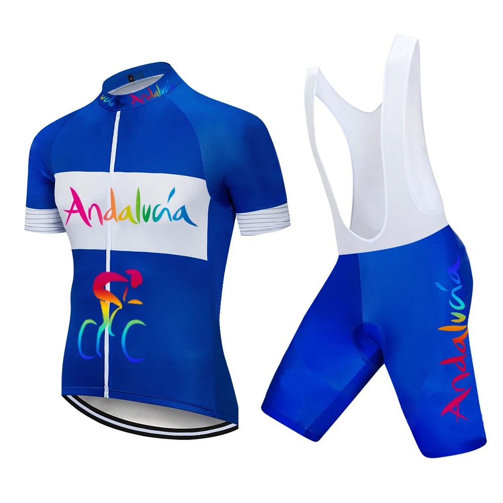 Andalucia Camouflage Team Summer Bike Cycling Jersey Sets Men Bike Clothes Wear Bib Shorts Breathable 20D GEL Pad cycling jersey cycling suit cycling jersey set