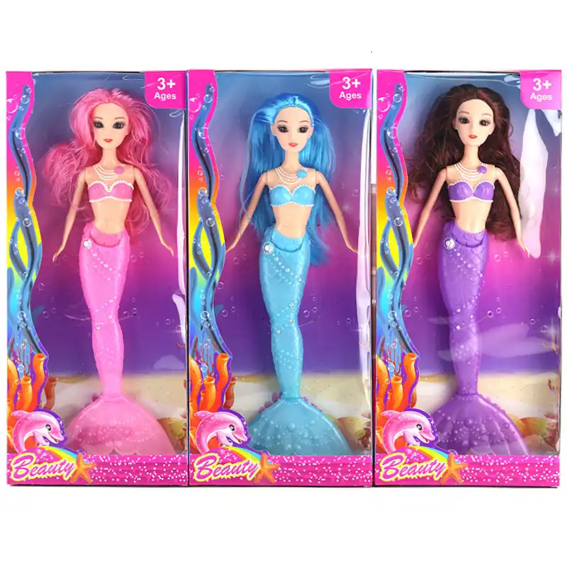 muñeca sirena con luz