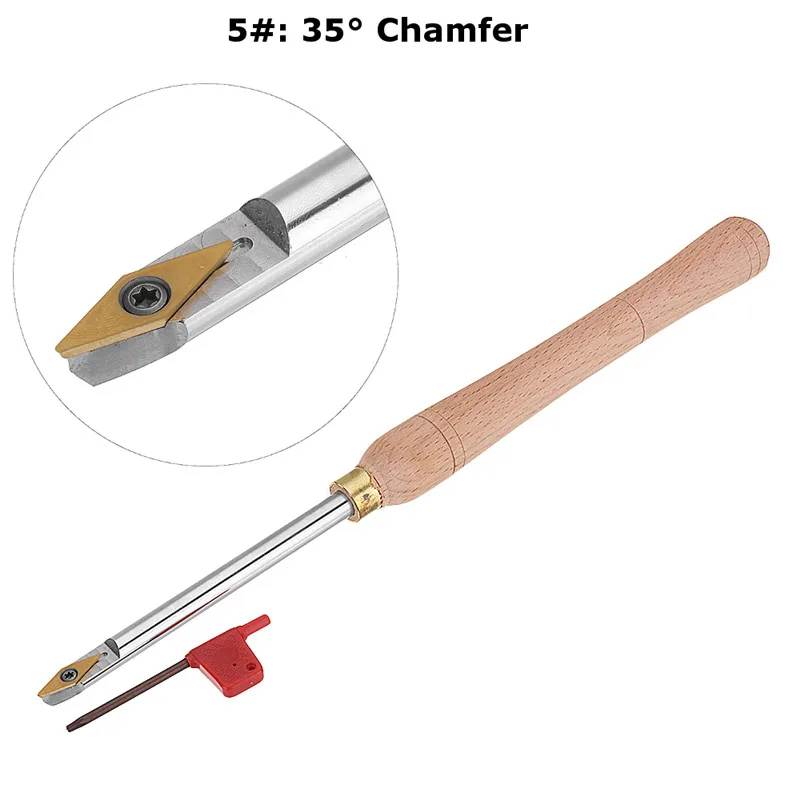 Инструменты для токарной обработки древесины деревянная ручка с титановым покрытием дерево карбид Вставки Резак Круглый хвостовик, деревообрабатывающий инструмент