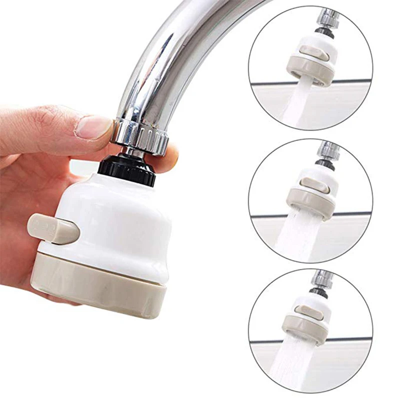 Кухонный гусак крана 360 вращается водосберегающий кран с 3 режимами распылительная головка подвижная насадка фильтр для бытовой ванной комнаты Аксессуары