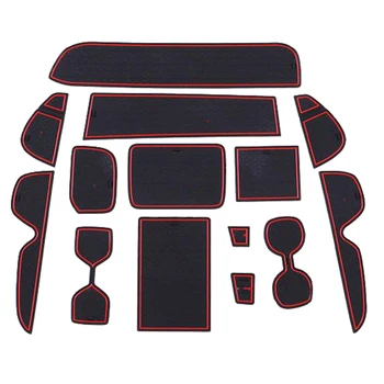 

14Pcs Car Interior Anti-Slip Mat For Phone Gate Slot Mats Cup Rubber Pads Rug For Toyota RAV4 2019 2020 Car Stickers Accessories