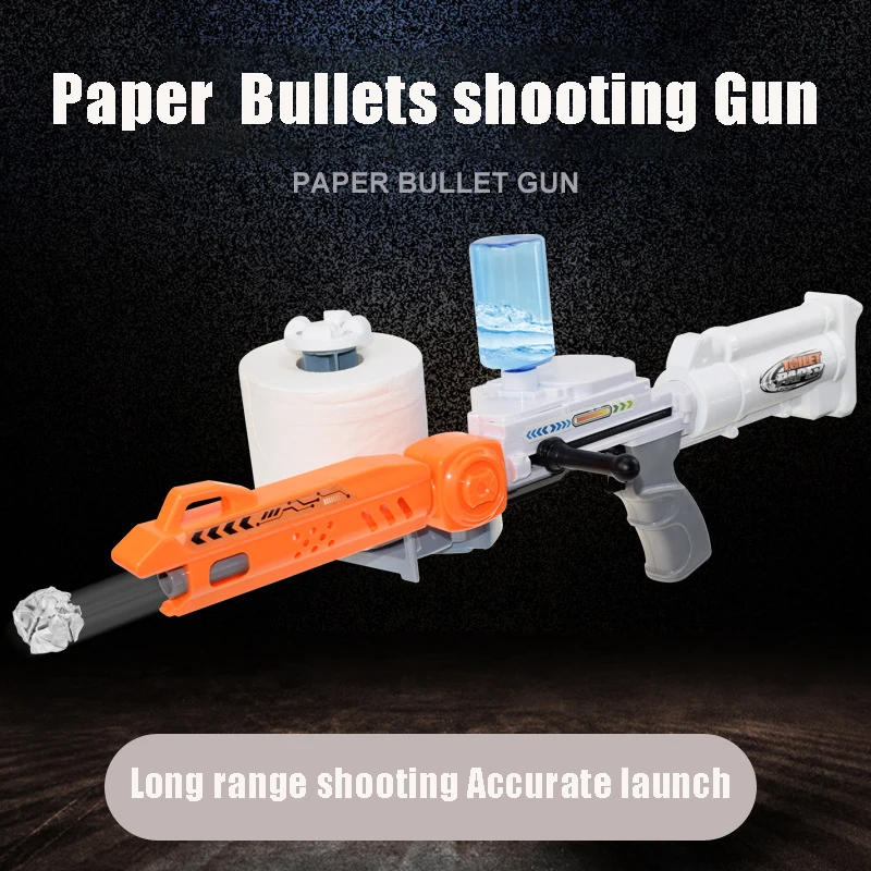 Children Toilet Paper Emitter Roll Gun Wet Wipes Toy For Handheld Shooting Chasing Toys | Игрушки и хобби