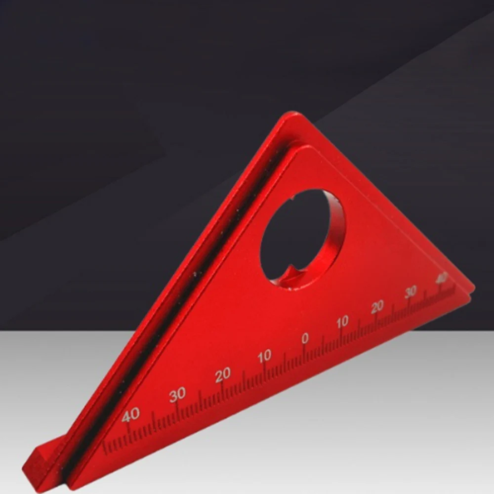 

New Hot Aluminum Alloy 45 Degree Marking Angle Ruler with Base Woodworking Triangle Ruler Measuring Scribing Tool Dropshipping