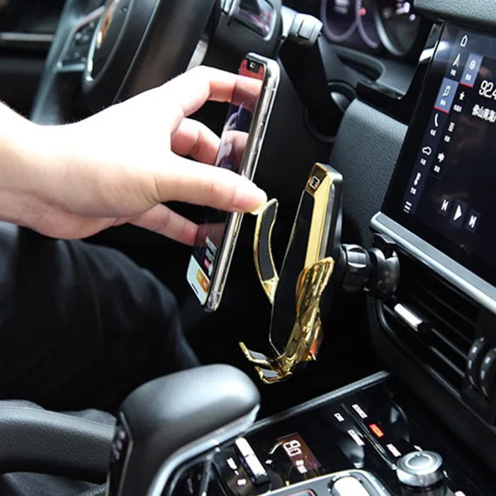 Автомобильное беспроводное зарядное устройство держатель телефона Авто зажимной кронштейн зарядки для смартфона NR
