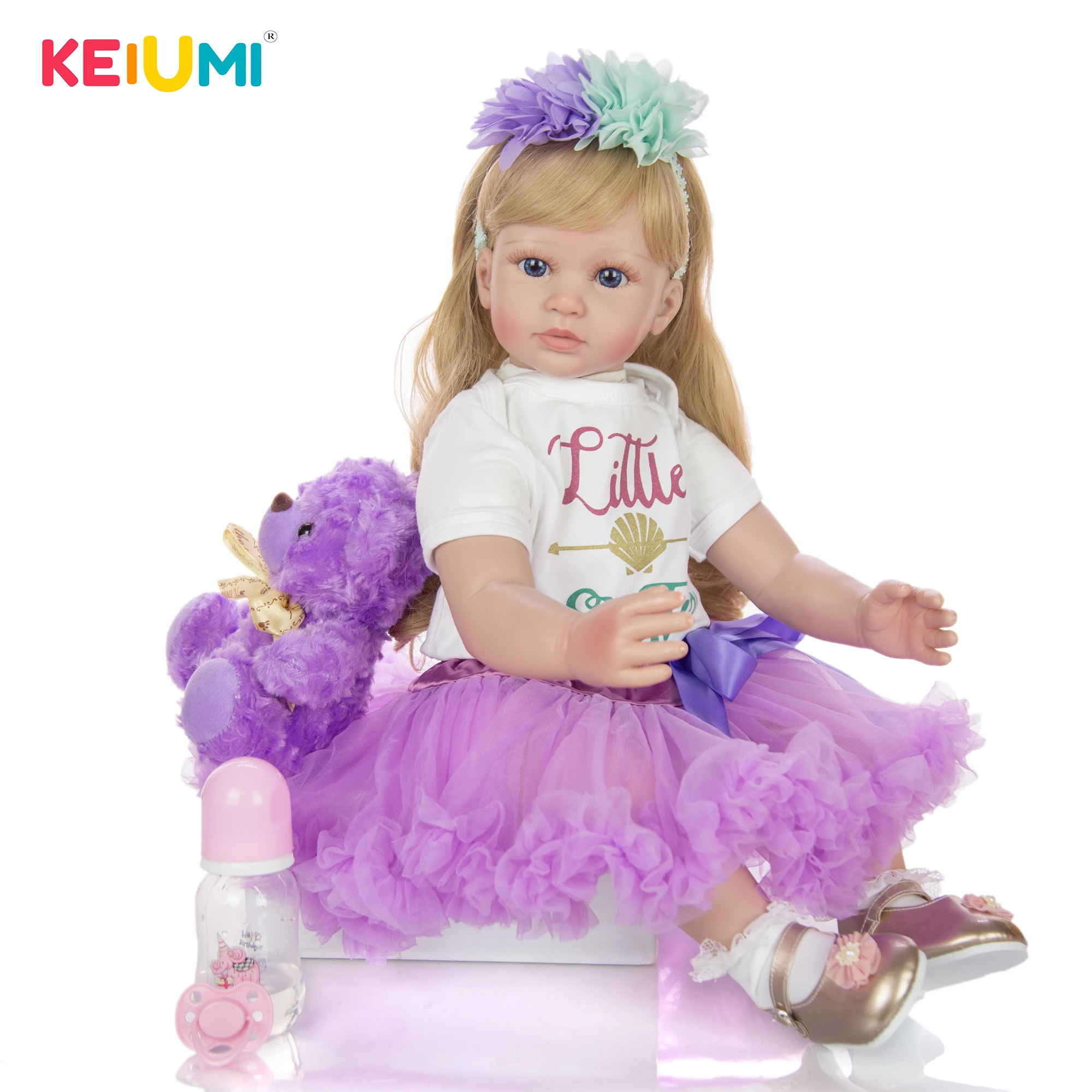 KEIUMI новая фантазия сделай сам золотые кудри кукла новорожденная 60 см