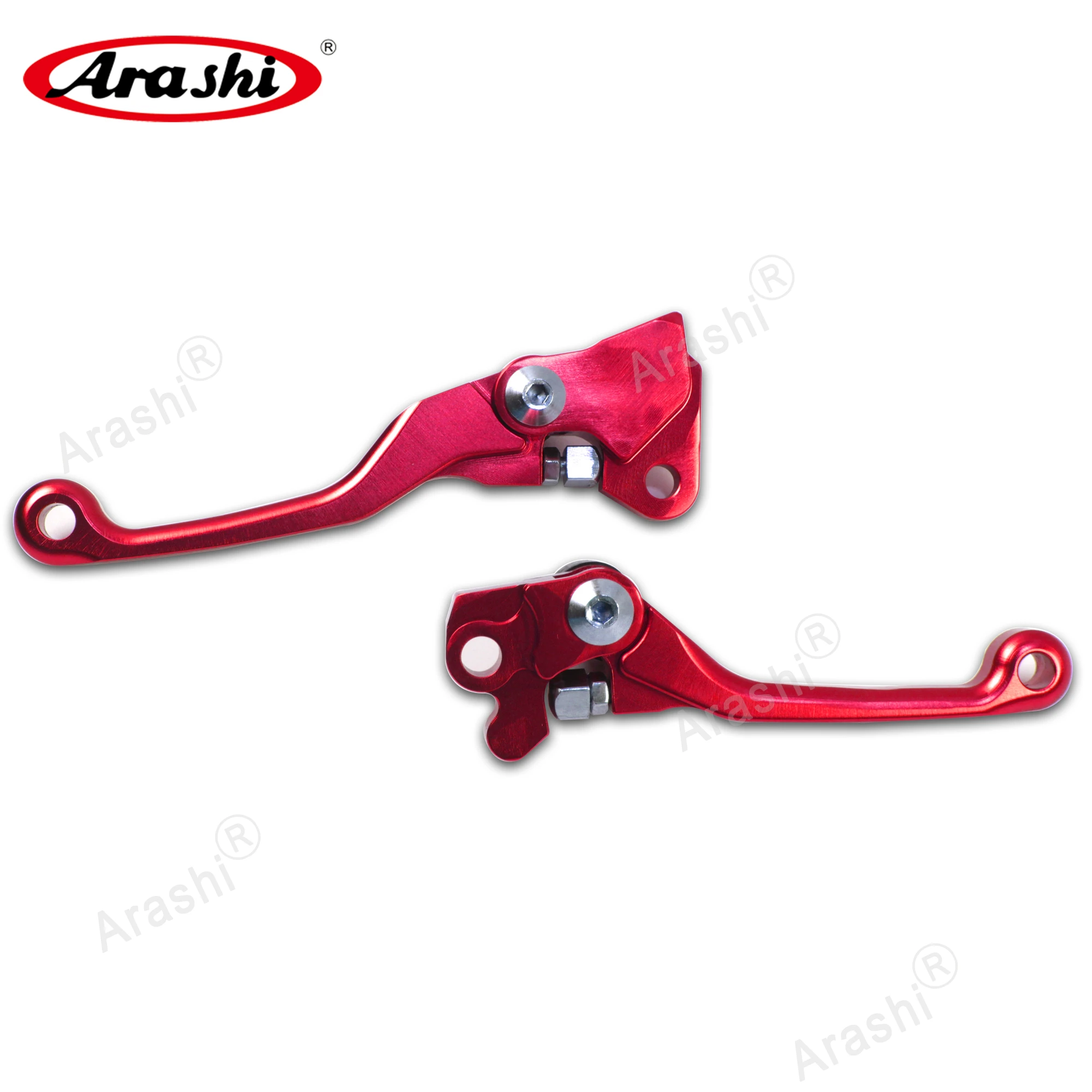 Arashi 2 шт. CNC тормозные рычаги сцепления для KAWASAKI KXF250 2005-2012 сцепление кроссового мотоцикла рычаг аксессуары KXF 250 2006 2007 2008 - Цвет: Красный