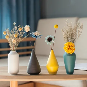 

Decorative home decor simple ceramic vase living room TV cabinet flower arrangement creative ornaments nordic decoration home