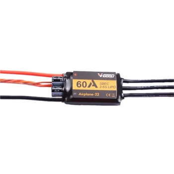 

V-GOOD 60A 2-6S 32-Bit Brushless ESC with 5A SBEC for Fixed Wing RC Airplane
