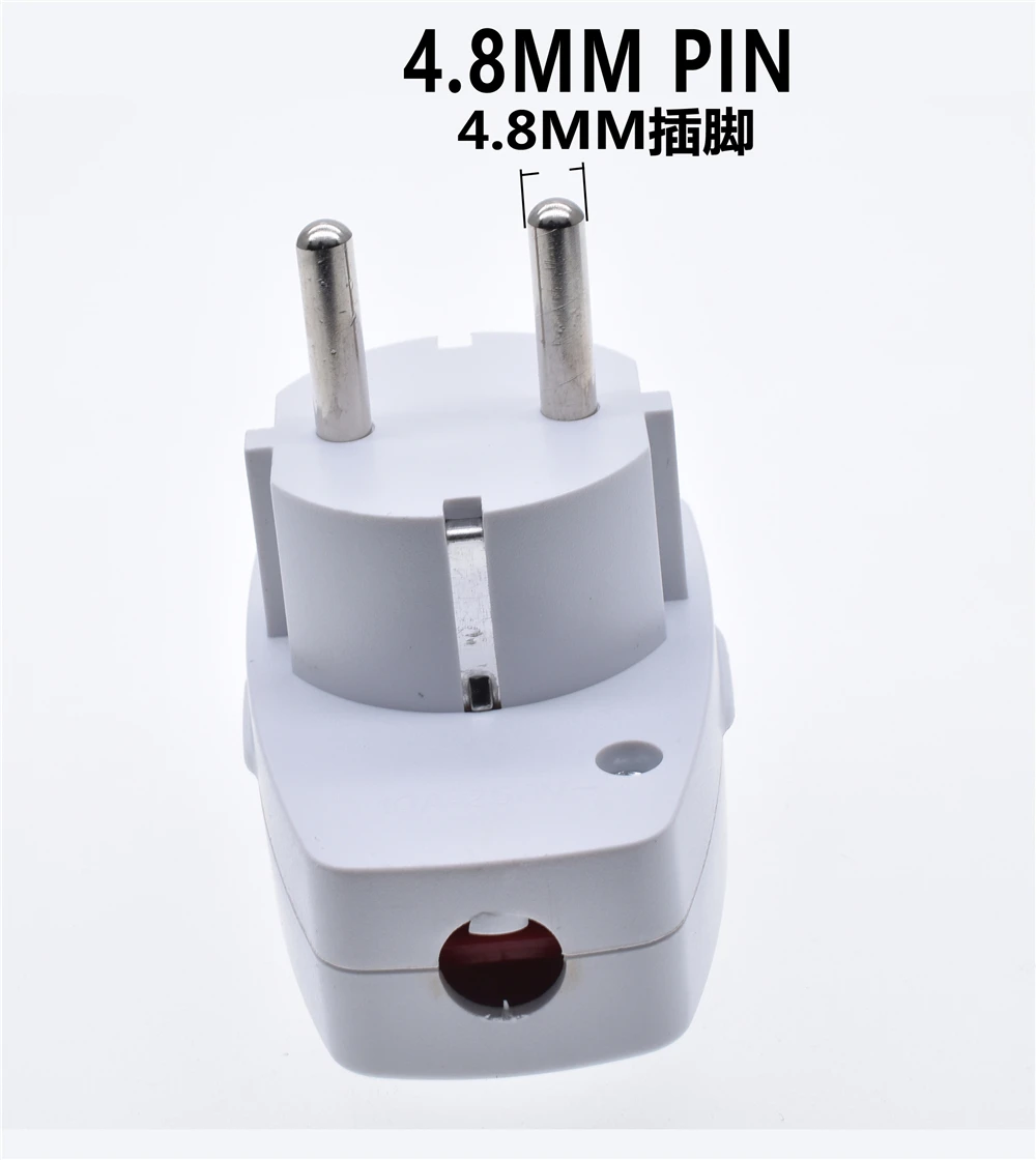 Power Adapter Power Plug Socket Germany Schuko Rewireable Power Plug Wih on-off Power Swtich 250V 10A EU CEE 7/7 Standard Adapter Receptacle Connector Type F WT