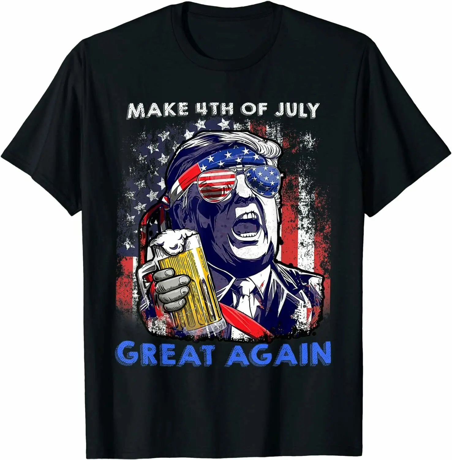 Забавная футболка с надписью Make 4 of July Great | Мужская одежда