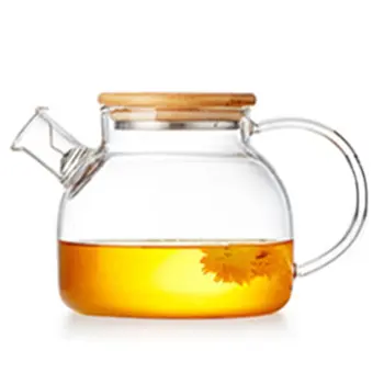 

Tea pot set Thickened High Borosilicate Glass Transparent Heat Resistant Tea Pot Juice Fu Tea Set Teapot With Lid