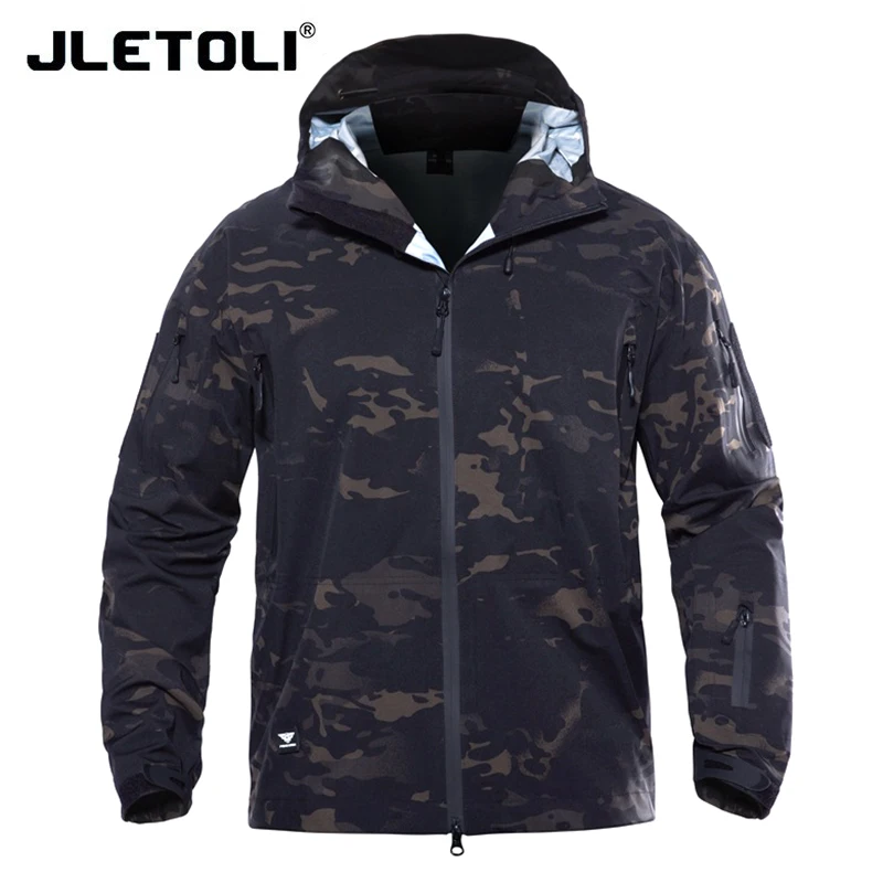 JLETOLI, водонепроницаемая куртка, ветровка, зимняя, для улицы, походная куртка, для мужчин и женщин, пальто, ветрозащитная, жесткая оболочка, куртка, тактическая одежда - Цвет: ANYE