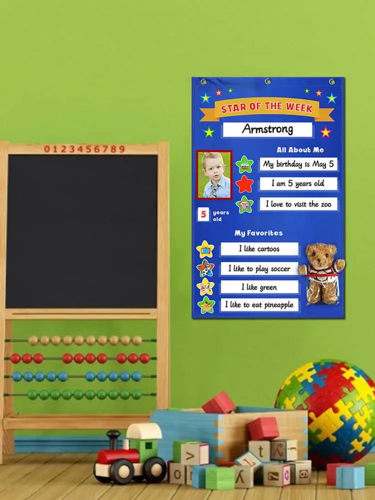 Classroom Student Incentive Chart School Posters Charts Week Star Chart Decoration Classroom Supplies Decoration