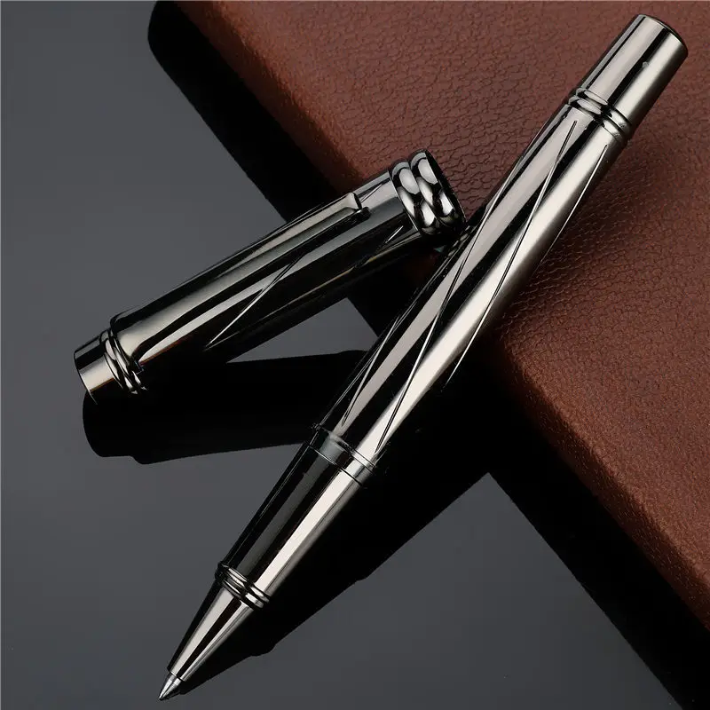1PCHighQualityLuxuryFullMetalBallpointPenSilverPlatingBall
