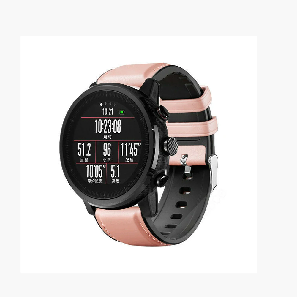 Для huawei Watch GT 2 46 мм силиконовый+ ремешок из натуральной кожи спортивный деловой кожаный ремешок для часов сменный ремешок