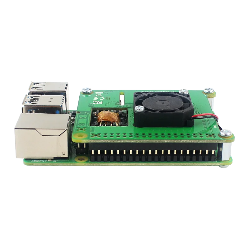 Новейший Raspberry Pi PoE HAT Power Over Ethernet Hat с охлаждающим вентилятором температурным