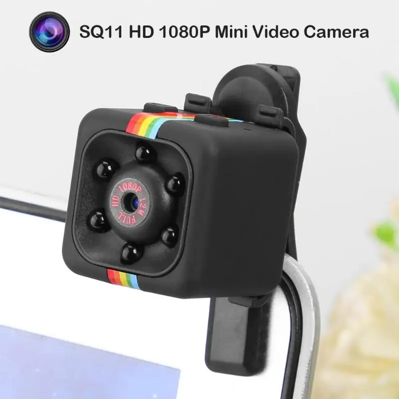SQ11 1080P высокой четкости мини видеокамера видеорегистратор с режимом ночной съемки видеокамера DV регистратор движения мини Спортивная камера Радужный Цвет Новинка