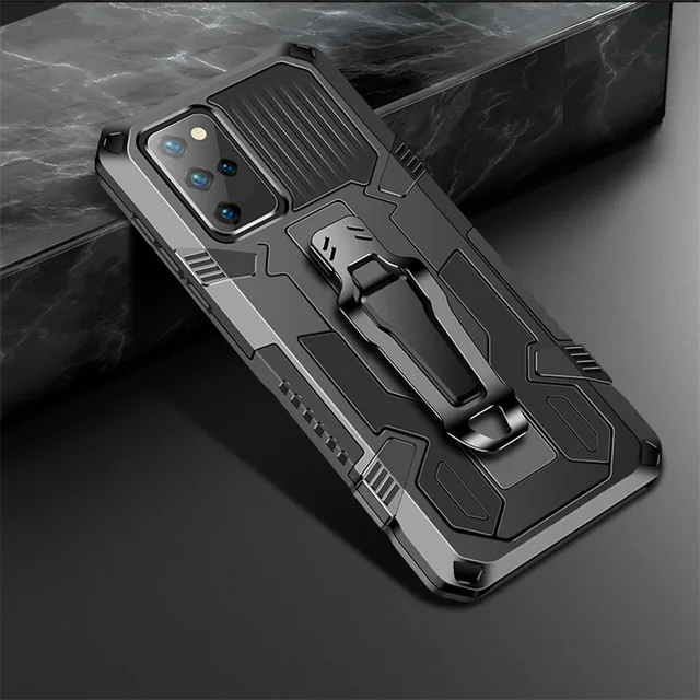 Armor Phone Case For Samsung Galaxy A2 J2 J4 J6 J7 NXT A01 Prime Plus Core Rugged Aluminum Magnetic Stand Metal Anti-fall Cover Black