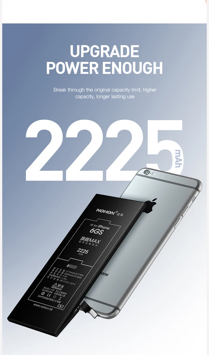 Аккумулятор высокой емкости NOHON для Apple iPhone 6S 6 s 5 5S 5C 7 iPhone6 iPhone7 сменная литиевая батарея 2265mAh+ Бесплатные инструменты