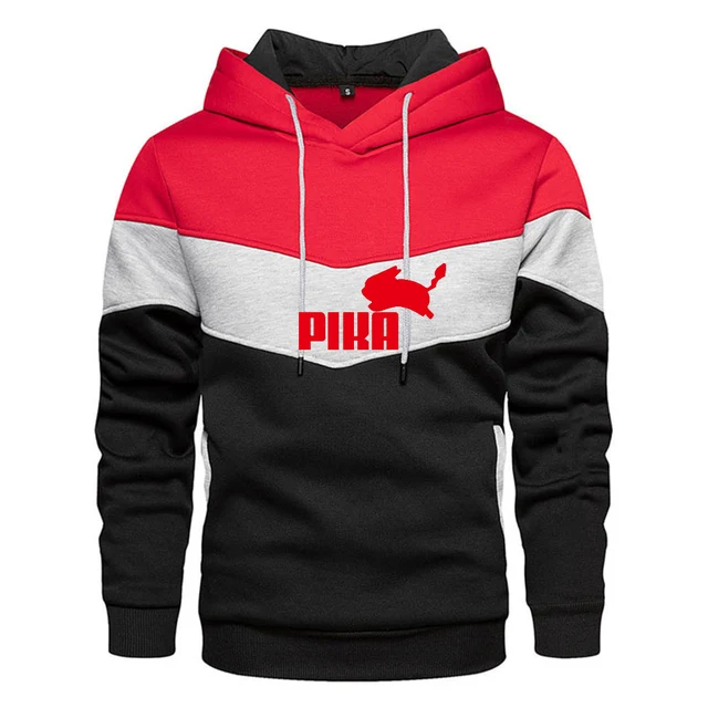 New Lovely Pokemon hoodie Anime Pika Men Hoodies Loose Couple Sweatshirt High Quality Patchwork Print Fall/Winter Sweatshirt 8