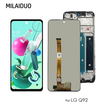 

6.67" For LG Q92 LCD Display Touch Screen Sensor Panel Digiziter Assembly For LG Q92 5G LCD Display Replacement With Frame