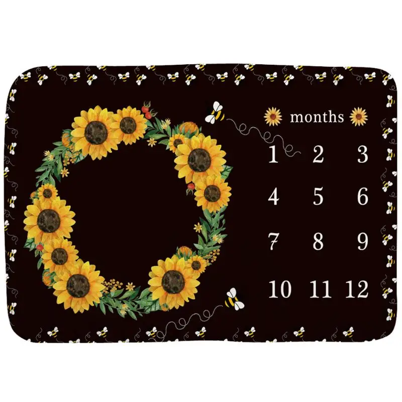 

Newborns Photography Blanket Baby Monthly Milestone Blanket Photo Drops Gifts R2JF