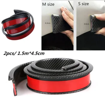 

2Pcs 1.5m Carbon Fiber Car Fender Flare Wheel Eyebrow Protector Arch Trim Strip