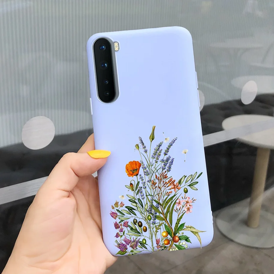 For Phone Case OnePlus Nord Cover Soft Silicone Leopard Flower Butterfly Painted Candy TPU Case For One Plus Nord 1 + Nord Coque waterproof phone bag