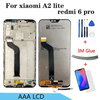 

Lcd For Xiaomi Mi A2 Lite LCD Display With Frame Digitizer Display Touch Screen Replacement For Xiaomi MiA2 Lite A2Lite Display