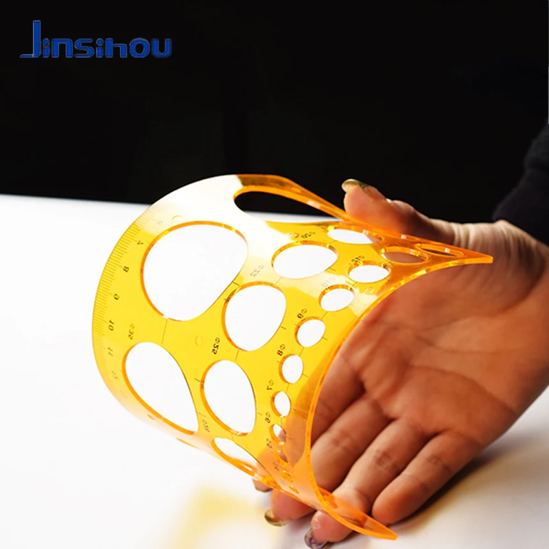 

Jinsihou Drafting Template/Stencil Ruler K Resin Soft Architect/Construction/Geometry/Math/Furniture/Curve/Round Measuring Tool