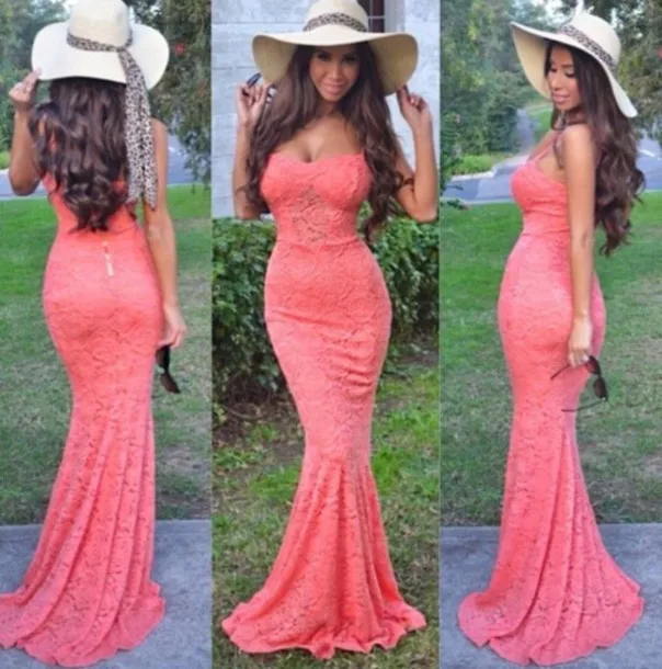 Vestido de festa дизайн в форме русалки, длинное платье для выпускного вечера Милая Спагетти ремень этаж Длина кружевное сексуальное вечернее платье