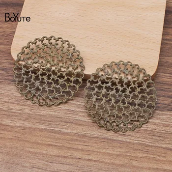 

BoYuTe (10 Pieces/Lot) 47MM Big Metal Brass Filigree Flower Findings Diy Jewelry Making Hand Made Materials Wholesale