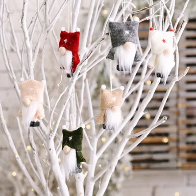 Gnome Ornaments Scandinavian Elf Plush Hanging Pendants for Christmas Tree Fireplace Decoration 16cm*5cm | Дом и сад