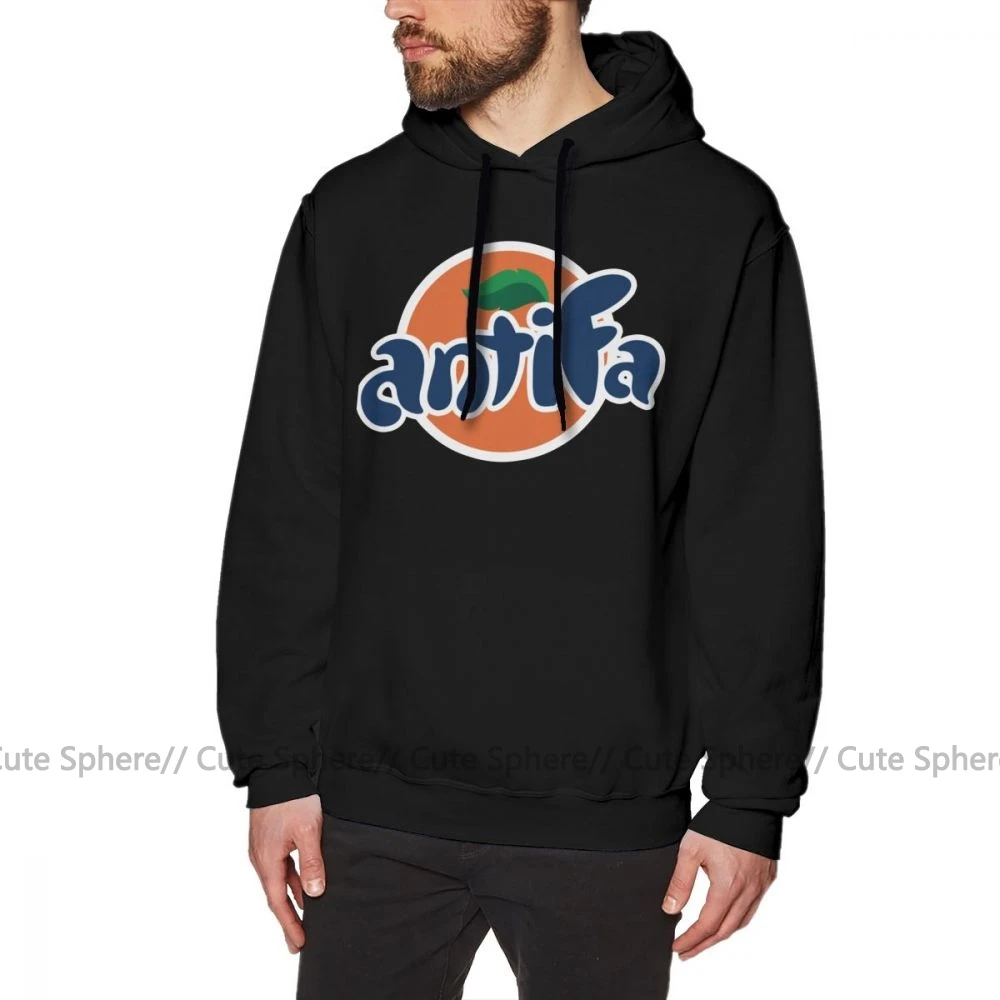 Толстовка Antifa, толстовки Antifa XXXL, Стильный пуловер, худи фиолетового цвета, теплые мужские длинные хлопковые толстовки - Цвет: Black