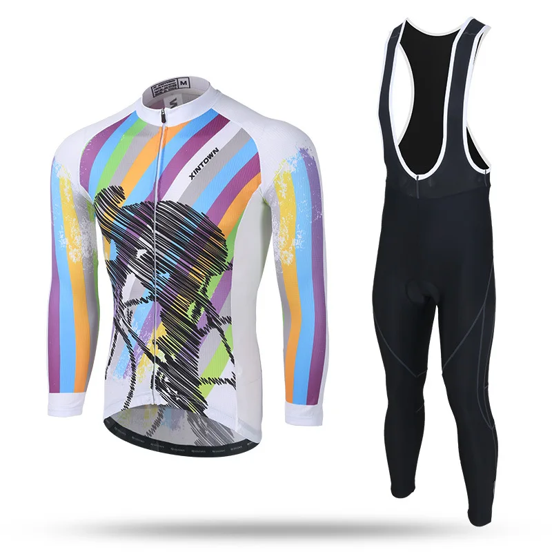 Cycling jerseys fleece straps to suit the new 2017 winter long sleeve men's Europe and United States 2 |