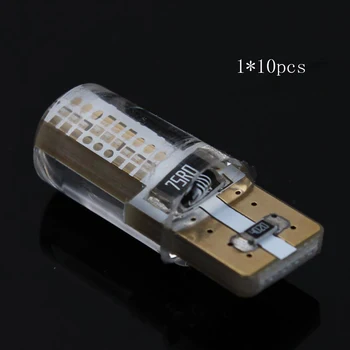 

New Hot 10pcs T10 18 led chips High Power 3W car Bulbs Light Lamp Silicone parking car light source Flood Corn LED Light Bulb
