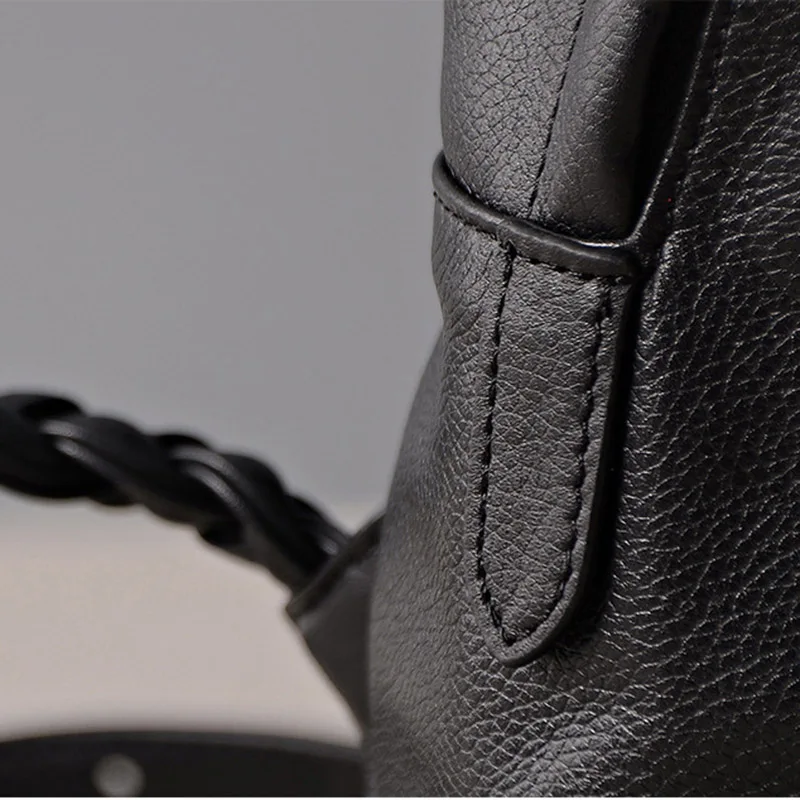 Модный женский рюкзак Zency из натуральной кожи, вместительная Повседневная дорожная сумка, классический черный школьный рюкзак, простой ранец