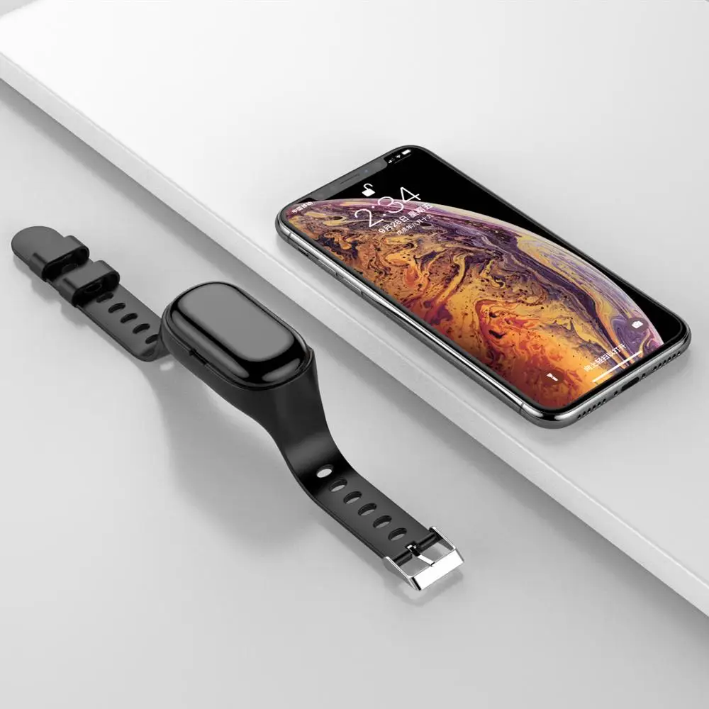 JQAIQ Wireless Bluetooth Earphone and Smart Wristband with Heart Rate Monitor Stereo Earbud Long Time Standby Sport Smart Band