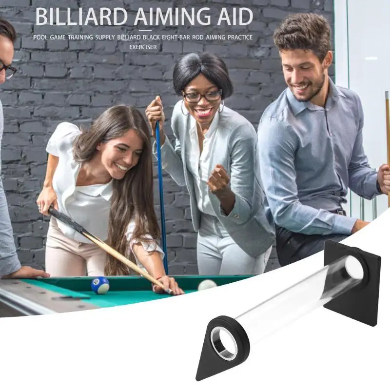 

Pool Game Training Supply Billiard Black Eight-Bar Rod Aiming Practice Exerciser Necessary Indoor Billiards Training Gadgets